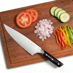 8" Professional Chef Knife, High Carbon Japanese Steel Kitchen Knife with Ergonomic Handle