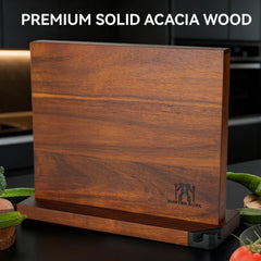 Magnetic Knife Holder with Enhanced Magnets, Multifunctional Countertop Magnetic Knife Block Stand, Universal Knife Storage & Kitchen Tool Organizer for Counter Top