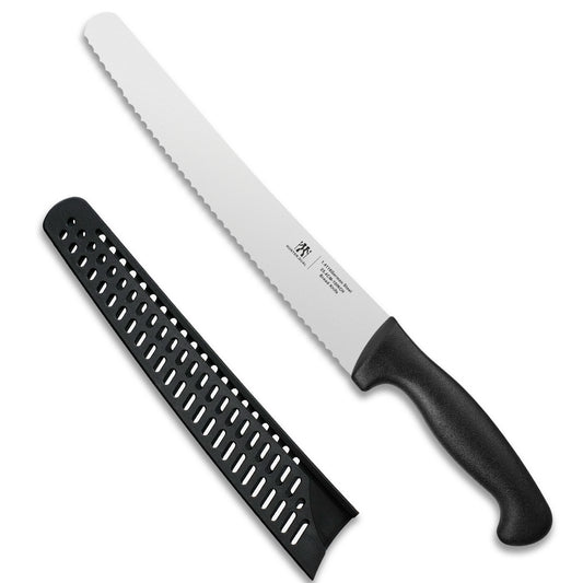 Bread Knife, 10 inch Serrated Sourdough Slicer Cutter for Homemade Bread, 1.4116 German Steel, Ergonomic Anti-slip Handle (Black, 10 inch)