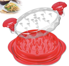 Chicken Shredder Tool Twist for Kitchen, Manual Chicken Breast Grinder Machine for Ground Food, Meat & Vegetables, Red