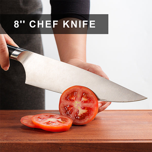 8" Professional Chef Knife, High Carbon Japanese Steel Kitchen Knife with Ergonomic Handle