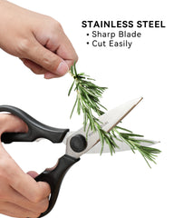 8.35" Heavy Duty Kitchen Scissors, Come-Apart Poultry Shears for Chicken and Meat, Black