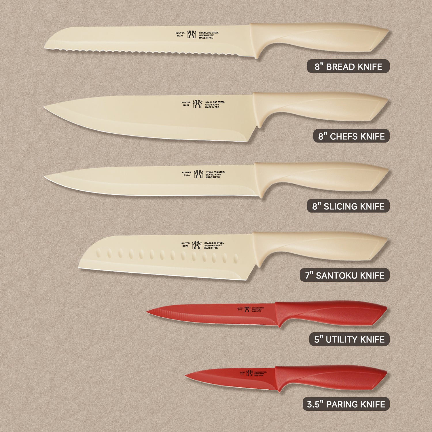 Knife Set, 12-PC Colorful Kitchen Knife Set, 6 Sharp Kitchen Knives with Covers for Cooking, Cutting&Chopping, Greenstone
