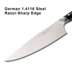 8" Professional Chef Knife, High Carbon Japanese Steel Kitchen Knife with Ergonomic Handle