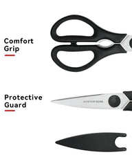 8.35" Heavy Duty Kitchen Scissors, Come-Apart Poultry Shears for Chicken and Meat, Black