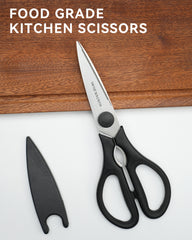 8.35" Heavy Duty Kitchen Scissors, Come-Apart Poultry Shears for Chicken and Meat, Black