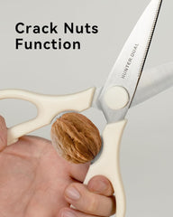 Kitchen Scissors for Food, HUNTER.DUAL Heavy Duty Come Apart Poultry Shears for Cooking, All Purpose for Cutting Chicken, Meat, Fish & Vegetables (Cream, 8.35 Inch)