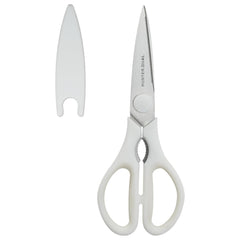 Kitchen Scissors for Food, HUNTER.DUAL Heavy Duty Come Apart Poultry Shears for Cooking, All Purpose for Cutting Chicken, Meat, Fish & Vegetables (White, 8.35 Inch)