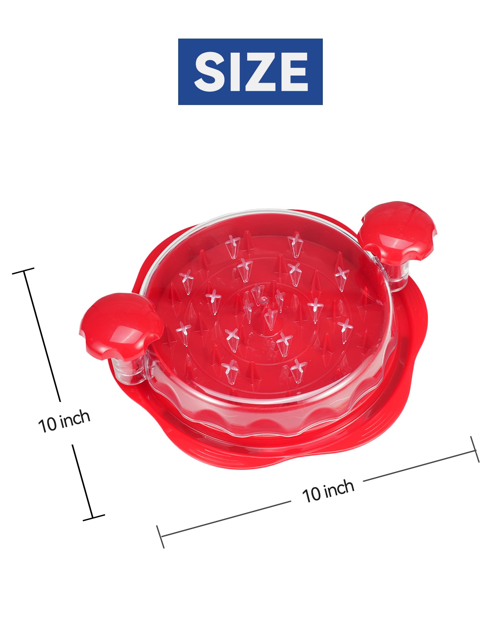 Chicken Shredder Tool Twist for Kitchen, Manual Chicken Breast Grinder Machine for Ground Food, Meat & Vegetables, Elegant Red